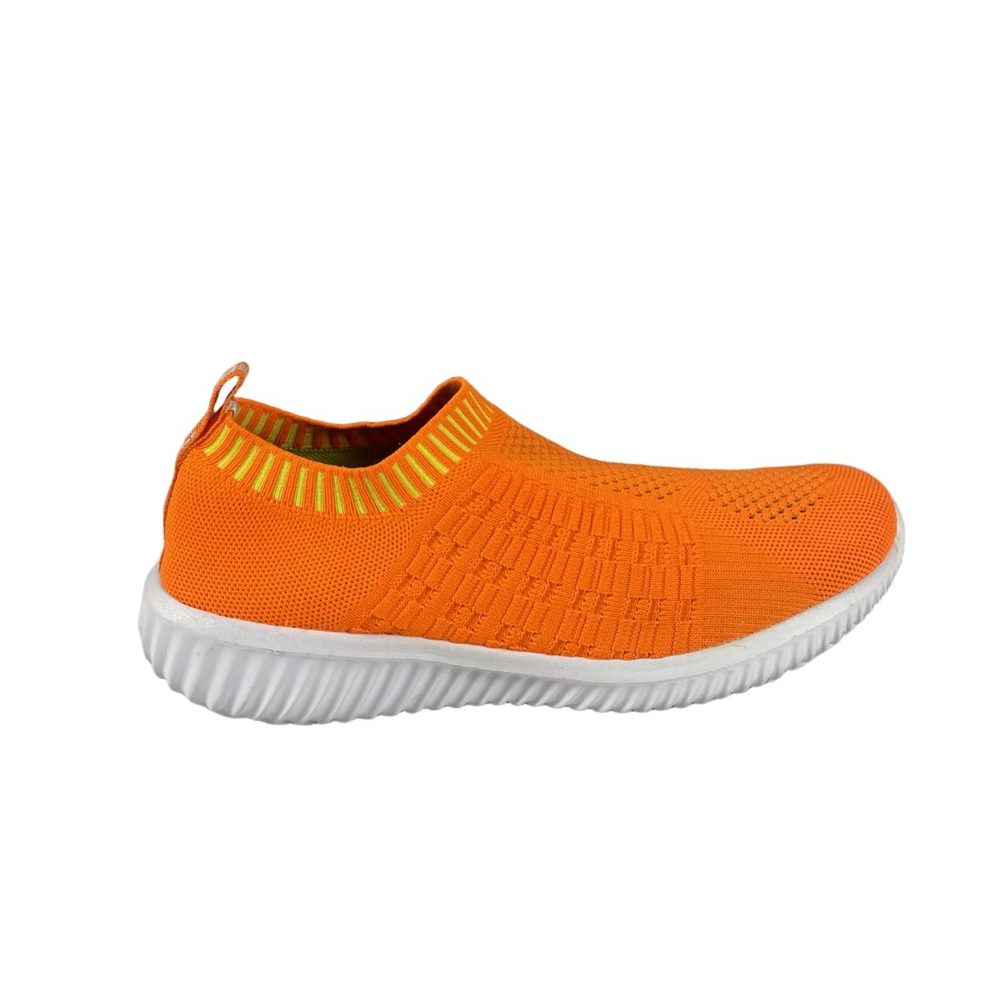 Tiosebon Orange Mesh Slip On Walking Sneakers Comfort Lightweight Women’s Size 9